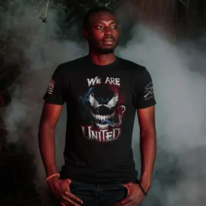 Men’s Patriotic Graphic T-Shirt – “We Are United” Venom-Inspired Design