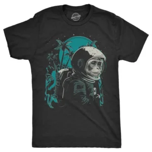 Men’s Graphic T-Shirt – Astronaut Monkey Space Adventure Print