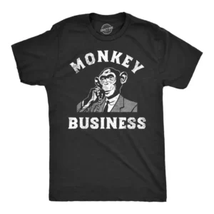 Men’s Funny Graphic T-Shirt – “Monkey Business” Print