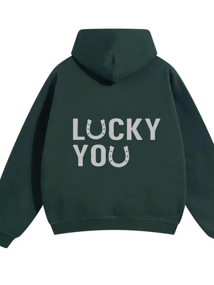 Unisex Graphic Hoodie – “Lucky You” Print
