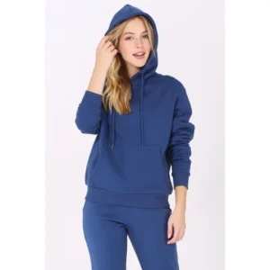 Women’s Pullover Hoodie – Royal Blue Fleece